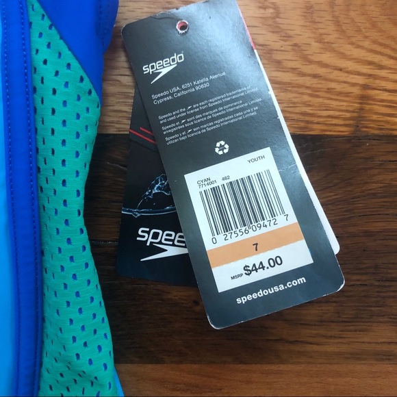 NWT, Speedo One Piece Bathing Suit, Size 7 Girls - Picture 5 of 6